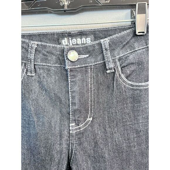 D. Jeans Embellished black ankle‎ jeans size 4P Rhinestones Cotton Blend Rodeo - Picture 2 of 7